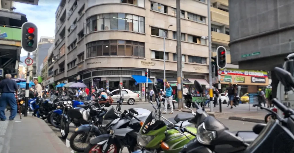 motos parked in medellin